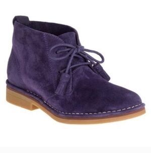 Hush Puppies Cyra Catelyn Plum Suede Ankle Booties Women’s 9.5